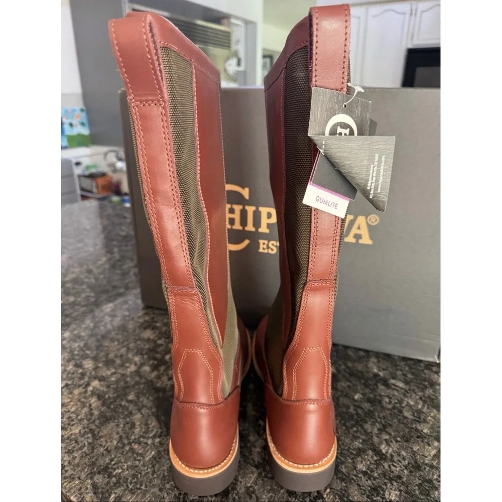Chippewa Descaro Russet Espresso 17in Snake Boots Vibram Mens 12 EE SN5913